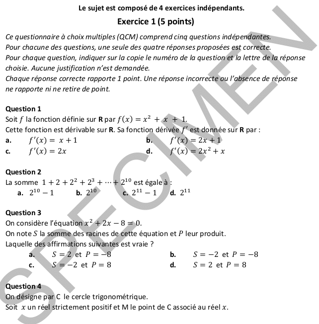 E3C-Spcimen 3- Spcialit Mathmatiques-preuve 2 : image 5