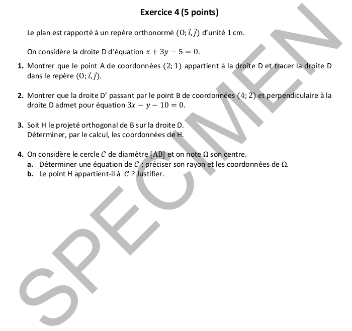E3C-Spcimen 4- Spcialit Mathmatiques-preuve 2 : image 1