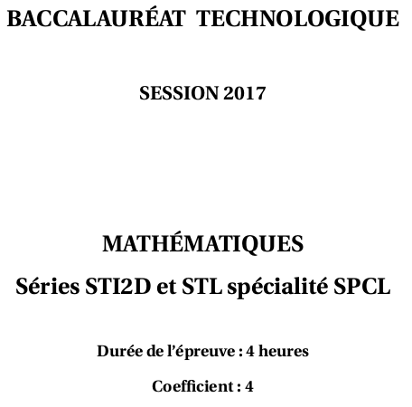Sujet Bac STI2D et STL-SPCL Mtropole 2017 : image 7