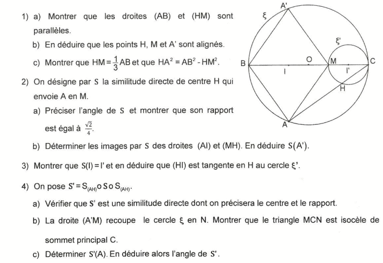 Bac Maths Principale Tunisie 2019 : image 9