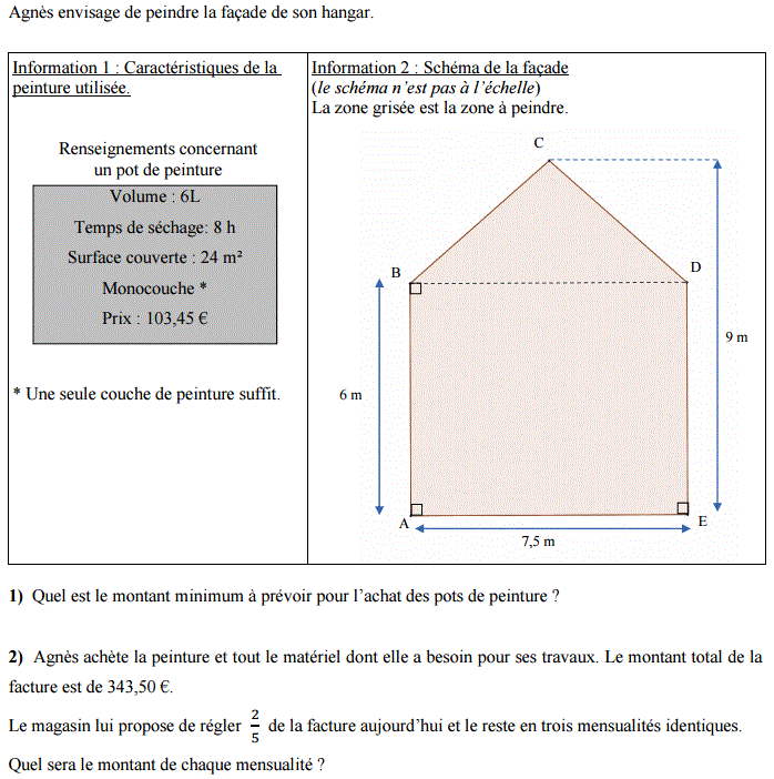 Sujet de Mathmatiques du Brevet 2015 : image 5