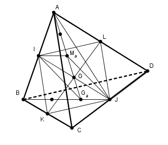 Probleme de Maths sur un centre de gravit  d\'un  ttraedre